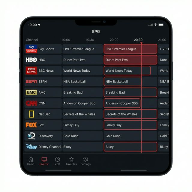 VisionX EPG Programmführer