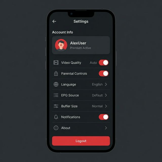 VisionX Einstellungen